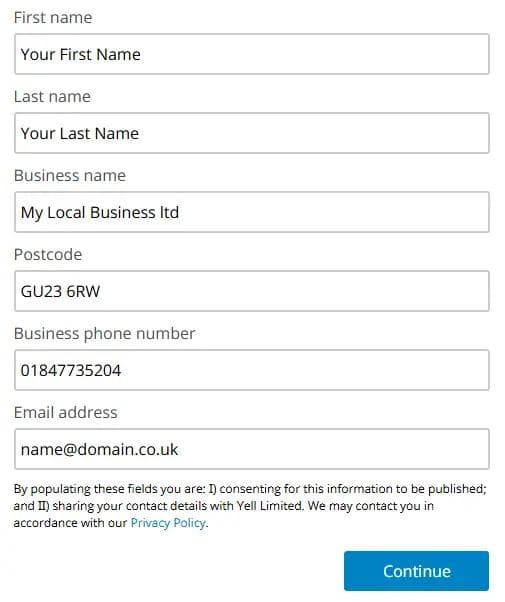 Enter Your Initial Business Details