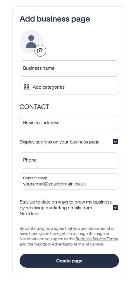 Fill Out Your Business Details