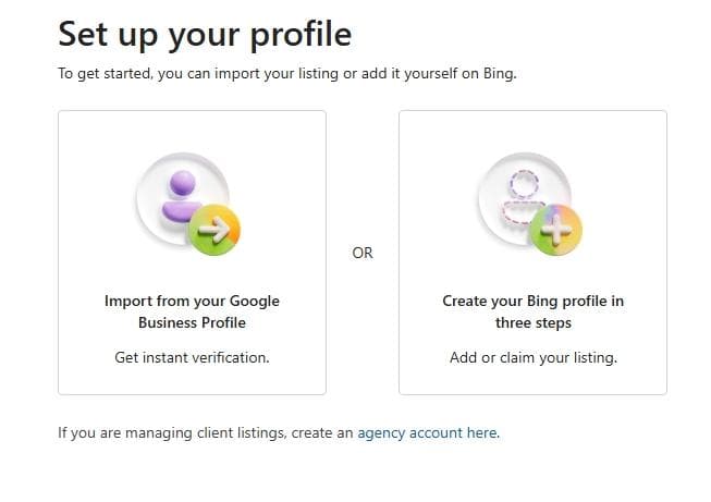 Choose How to Set Up Your Profile