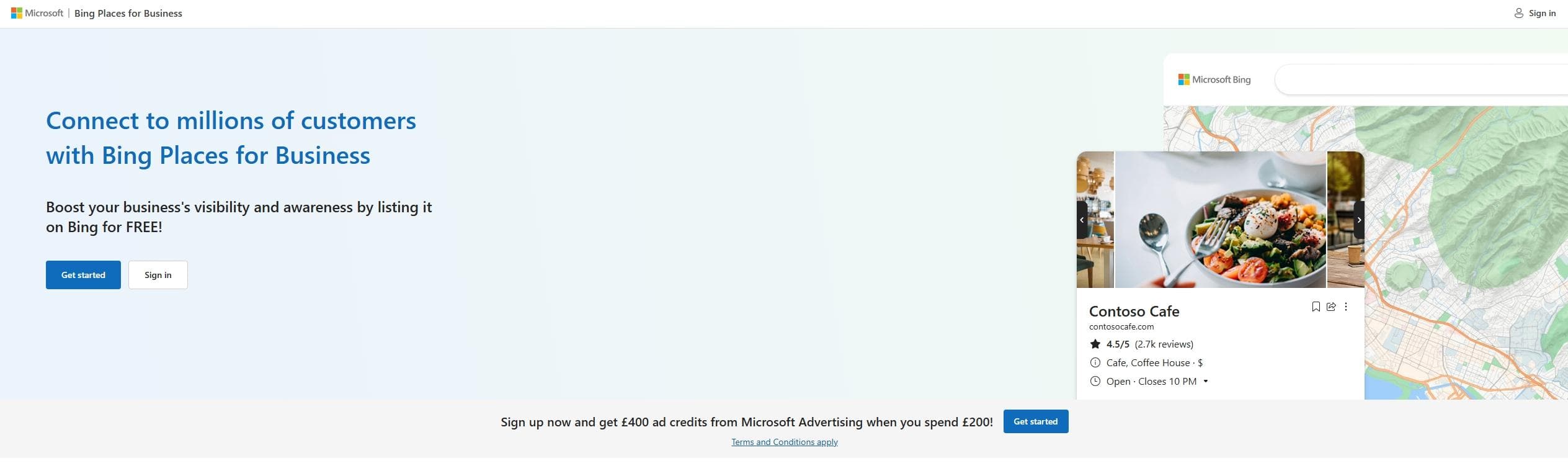 Go to Bing Places and Log In
