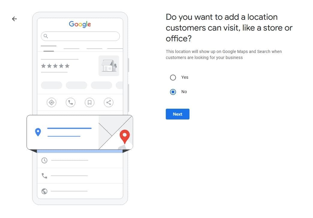 Choose Your Location Type (Storefront vs. Service Area)